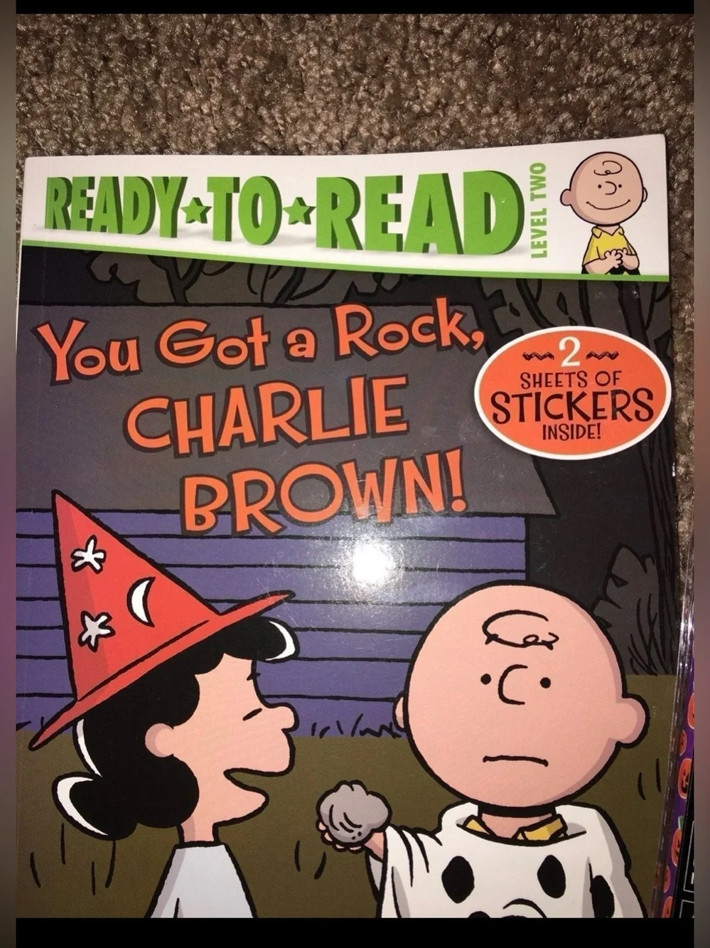 Ready to Read Level 2 You got a Rock Charlie Brown Halloween story Book Pencils